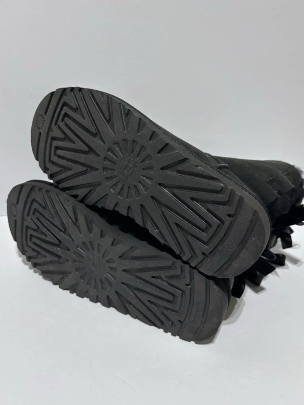 UGG Women’s Bailey Bow II Black Winter Boots, Size 7 M